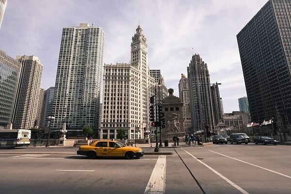 Wrigley Building by the Chicago River, Chicago, Illinois, United States of America, North America