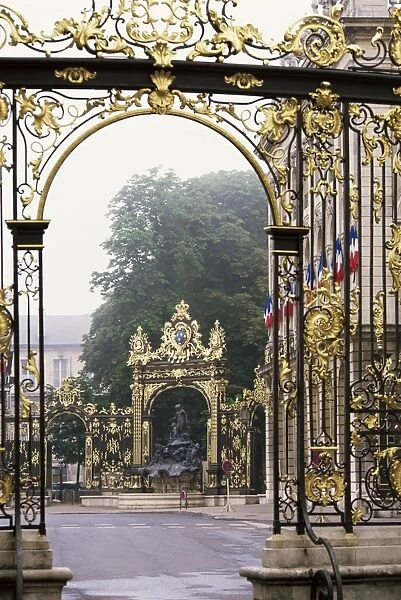Wrought iron by Lamor, restored, Place Stanislaus, UNESCO World Heritage Site