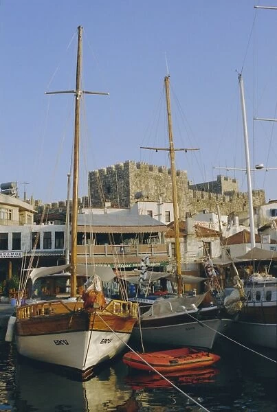 Yacht marina and castle