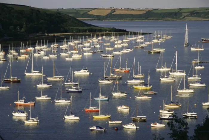 Framed Print : Yachts at anchorage, Falmouth, Cornwall, England, United Kingdom, Europe Framed Print : Yachts at anchorage, Falmouth, Cornwall, England, United Kingdom, Europe