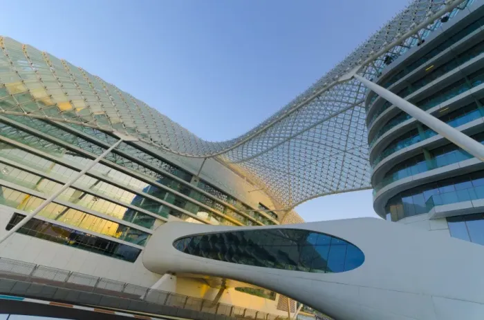 Framed Print : The Yas Hotel, Yas Island, Abu Dhabi, United Arab Emirates, Middle East