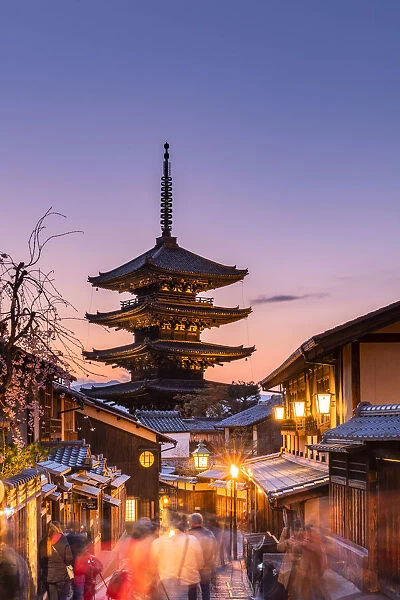 Yasaka Pagoda at sunset, Kyoto, Japan, Asia