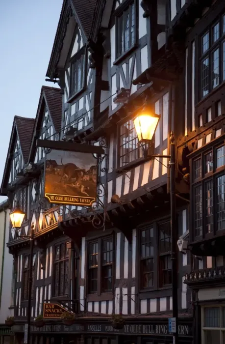 Framed Print : Ye Old Bullring Tavern public house dating from the 14th century, at night Framed Print : Ye Old Bullring Tavern public house dating from the 14th century, at night