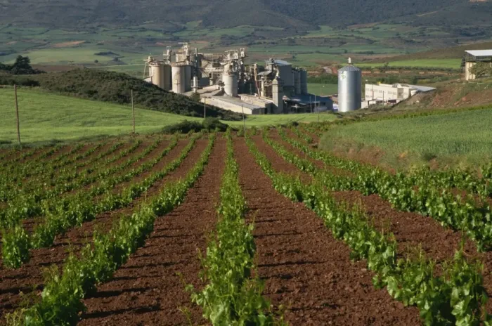 Framed Print : Yesos Pamplona cement works, near Puente la Reina, Navarre, Spain, Europe