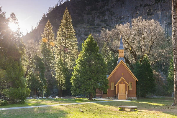 Yosemite Valley Chapel, Yosemite National Park, UNESCO World Heritage Site, California