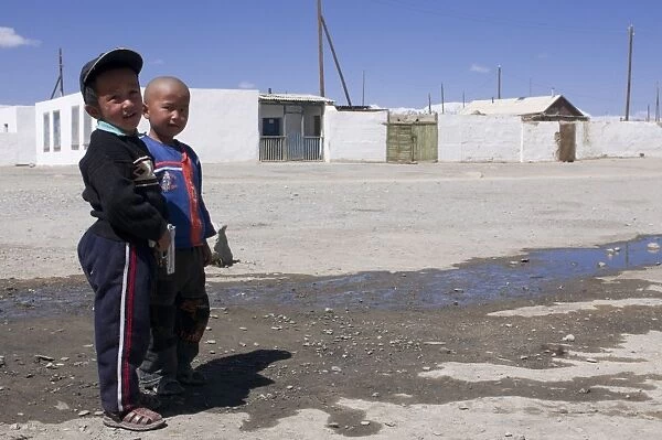 Young boys, Karakul, Tajikistan, Central Asia, Asia