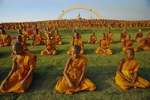 Young monks at prayer