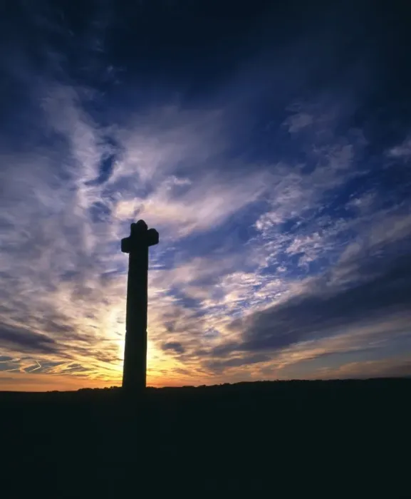Framed Print : Young Ralph Cross at dawn, Westerdale Moor, North York Moors National Park