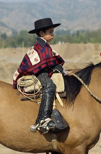 Young rider at the Fiesta de Cuasimodo, a traditional festival one week after Easter