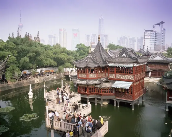 Framed Print : Yu Yuan tea house and city skyline, Yu Yuan Shangcheng, Yu Gardens Bazaar Framed Print : Yu Yuan tea house and city skyline, Yu Yuan Shangcheng, Yu Gardens Bazaar