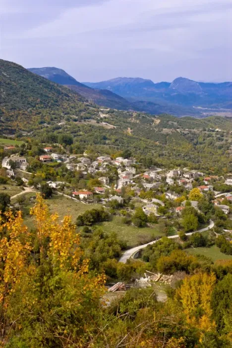 Framed Print : Zagoria mountain village near the Vikos Gorge, Epiros, Greece, Europe