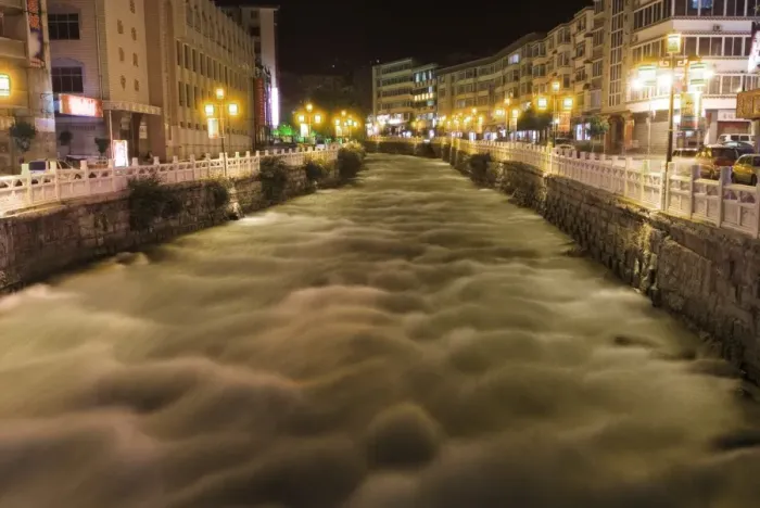 Framed Print : Zheduo River at night, Kangding, Sichuan, China, Asia