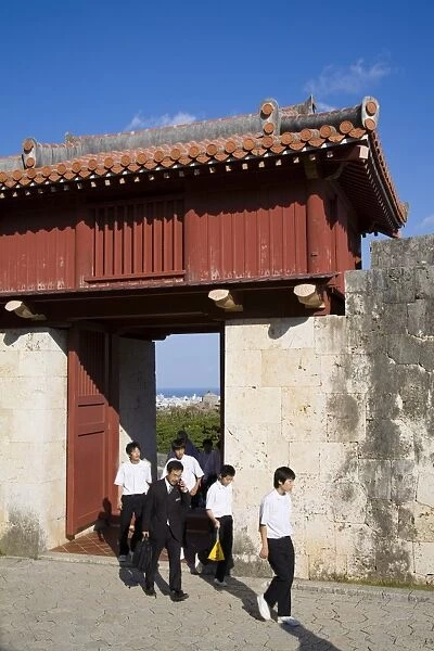 Zuisen Gate at Shurijo Castle, UNESCO World Heritage Site, Naha City, Okinawa Island