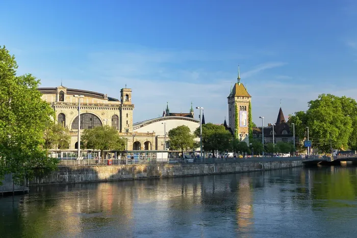 Framed Print : Zurich Main Station and Landesmuseum, Zurich, Switzerland Framed Print : Zurich Main Station and Landesmuseum, Zurich, Switzerland