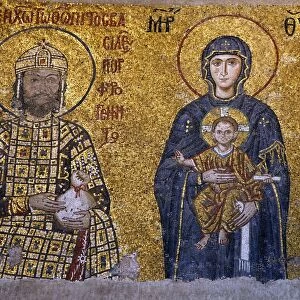 A 12th century Byzantine mosaic of the Virgin Mary and Child, Aya Sofya