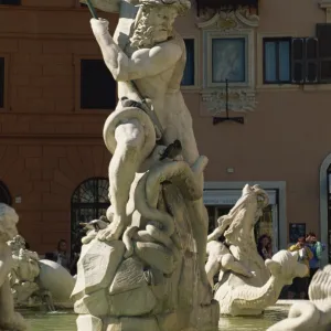 Detail of the 19th century Fontana del Nettuno