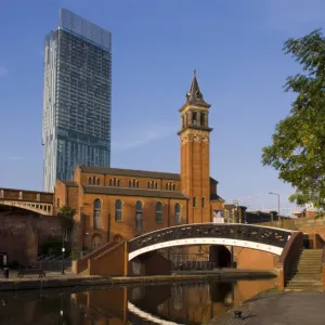 301 Deansgate, St. Georges church, Castlefield Canal, Manchester, England