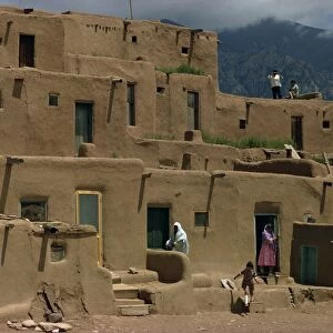 The adobe buildings of Taos Pueblo
