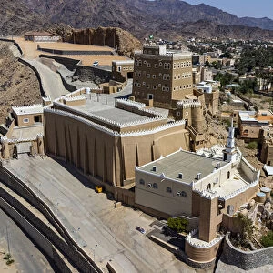 Aerial of the Al-Aan Palace, Najran, Kingdom of Saudi Arabia, Middle East