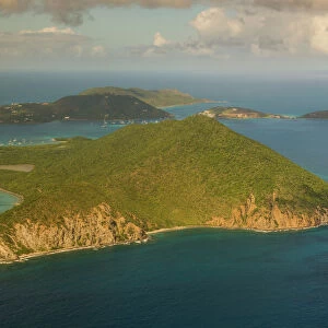 Aerial of Beef Island, British Virgin Islands, West Indies, Caribbean, Central America