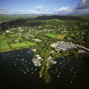 Aerial image of Bowness-on-Windermere, Lake Windermere, Lake District National Park