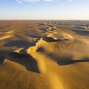 Aerial of the sand dunes in the Tenere Desert, Sahara, Niger, Africa