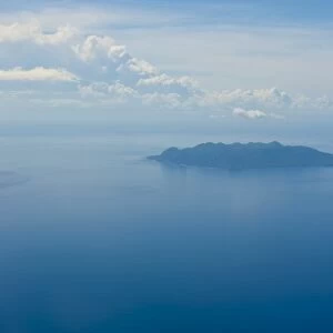 Aerial of the Sawo Island, Solomon Islands, Pacific