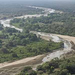Aerial of Singaita River, Kapoita, Eastern Equatoria State, , South Sudan, Africa