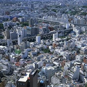 Aerial of the skyline of Tokyo