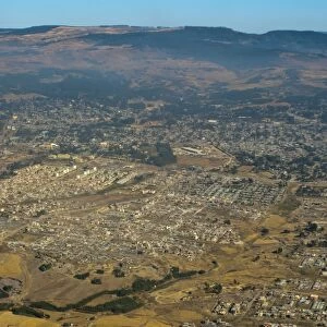 Aerial view of Addis Ababa, Ethiopia, Africa