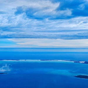 Aerial view, Cocos (Keeling) Islands, Indian Ocean, Asia