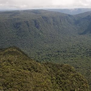 Aerial view of mountainous rainforest in Guyana, South America