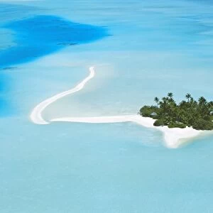 Aerial view of North Male atoll, Maldives, Indian Ocean, Asia