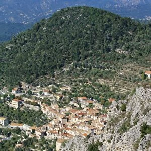 Aerial View of Peille, Provence, France
