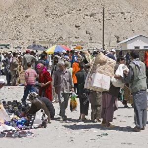 Afghan market in Ishkashim, on the border of Tajikistan and Afghanistan