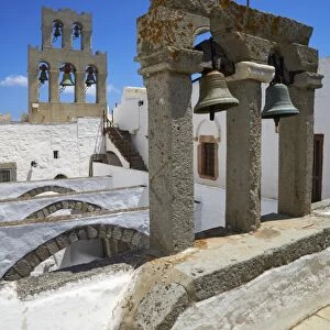 Agios Ioanis Theologos (Monastery of St. John the Theologian), UNESCO World Heritage Site, Patmos, Dodecanese, Greek Islands, Greece, Europe