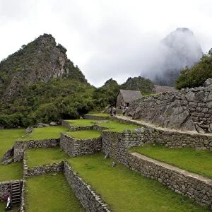 Agricultural terraces, Machu Picchu, peru, peruvian, south america, south american, latin america, latin american South America. The lost city of the Inca was rediscovered by Hiram Bingham in 1911