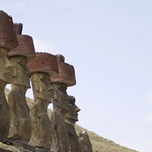 Ahu Nau Nau, Anakena Beach, UNESCO World Heritagge Site, Easter Island (Rapa Nui)