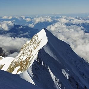 Aiguille de Bionnassay, 4052m, from Mont Blanc, Chamonix, French Alps, France, Europe