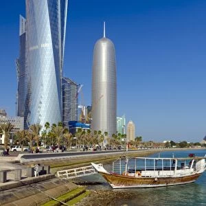 Al Bidda Tower and Burj Qatar, Doha, Qatar, Middle East