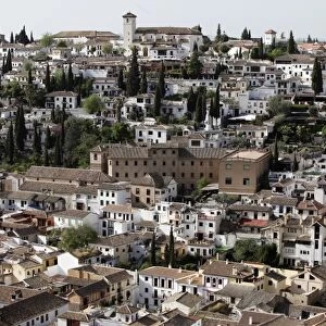 Albaicin seen from Alhambra, Granada, Andalucia, Spain, Europe