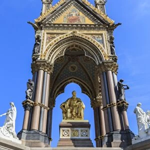 Albert Memorial, to Queen Victorias Consort, in summer, Kensington Gardens, South Kensington