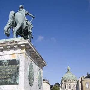 Amalienborg and Marmorkirken church, Copenhagen, Denmark, Scandinavia, Europe