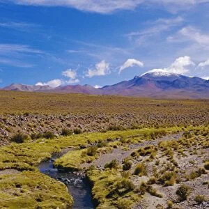 Andean volcanic landscape near the Blue Lake (Laguna Celeste), Eduardo Avaroa National Reserve