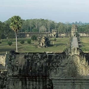 Angkor Wat temple in evening light, Angkor, UNESCO World Heritage Site