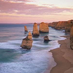 The Twelve Apostles along the coast on the Great Ocean Road in Victoria