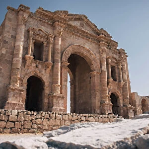 Arch of Hadrian, Main Gate, Jerash, Jordan, Middle East