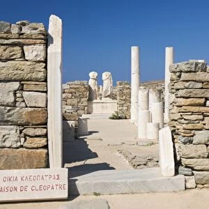 Archaeological remains of the House of Cleopatra, Delos, UNESCO World Heritage Site