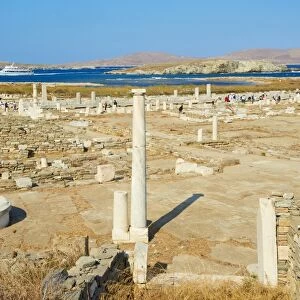 Archaeological site, Delos, UNESCO World Heritage Site, Cyclades Islands