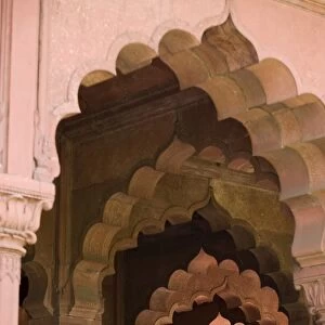 The arches of Diwan-i-Aam, Red Fort, Old Delhi, India, Asia